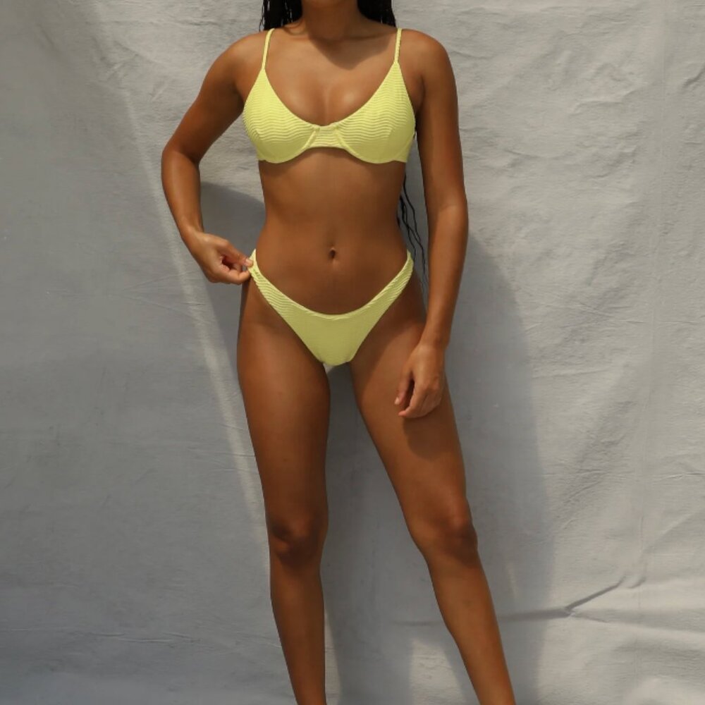 Underwire Bikini Top - Lemon Fizz Wave